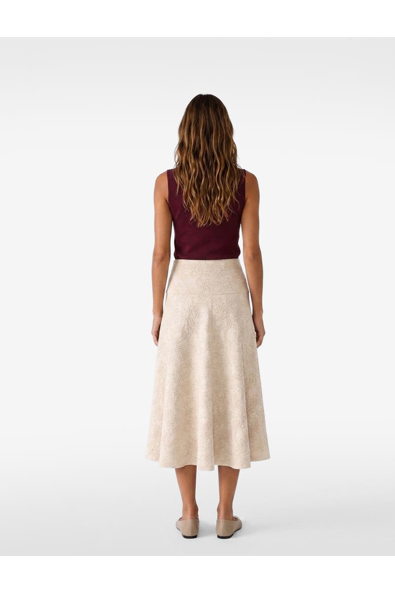 Flared Midi Skirt, Alternate, color, BEIGE