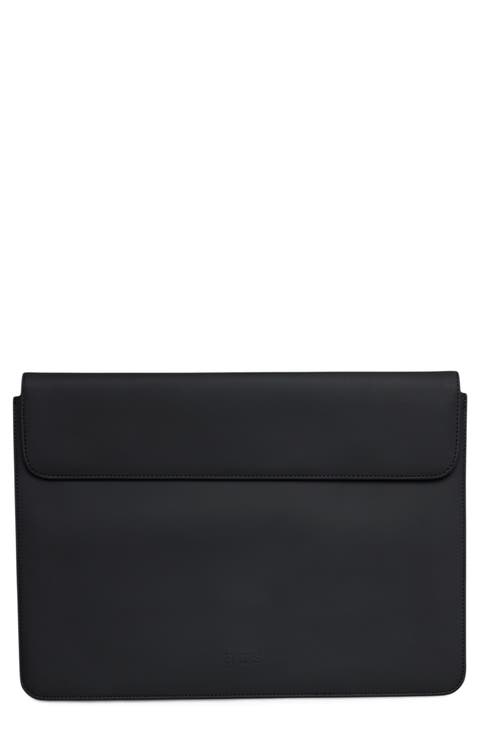 Large Faux Leather Portfolio Laptop Sleeve