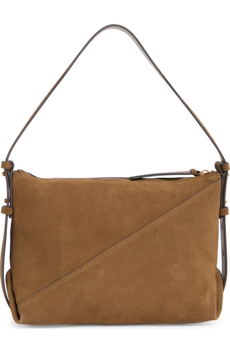 rag & bone Fulton Suede Shoulder Bag, Alternate, color, Golden Brown