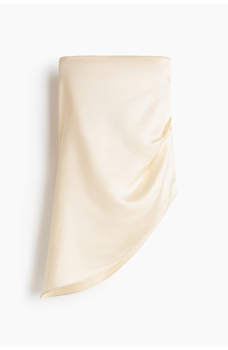 H&M Satin Bandeau Top, Main, color, Cream