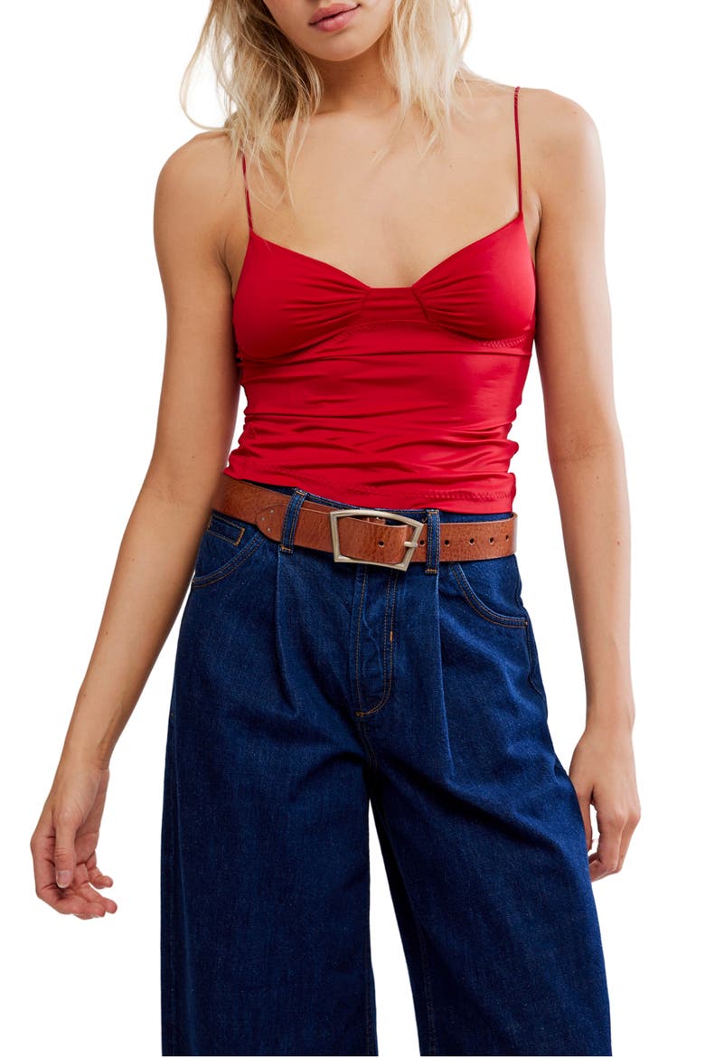 My Way Triangle Camisole, Main, color, DEEP CHERRY