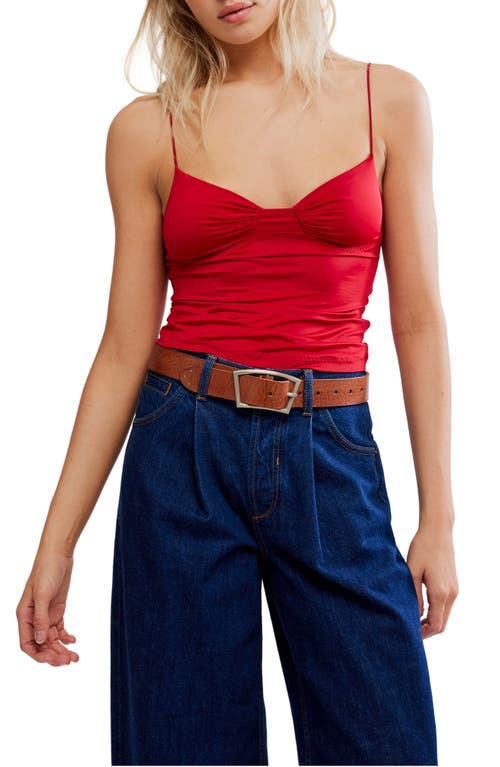 Free People My Way Triangle Camisole In Red