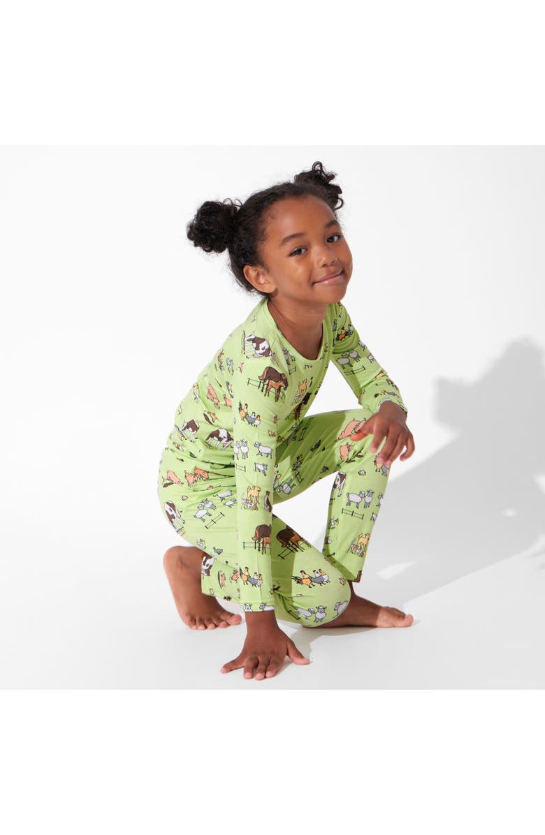 Bellabu Bear Kids' Farm Animals Set of 2 Piece Pajamas, Alternate, color, Farm Animals
