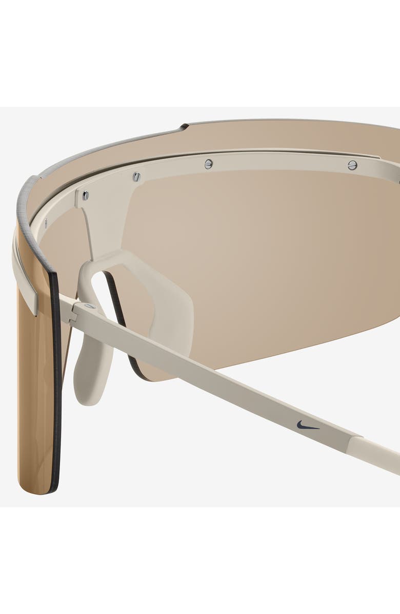 Nike Echo Shield 67mm Sunglasses, Alternate, color, Matte Coconut Milk / Gold Mir