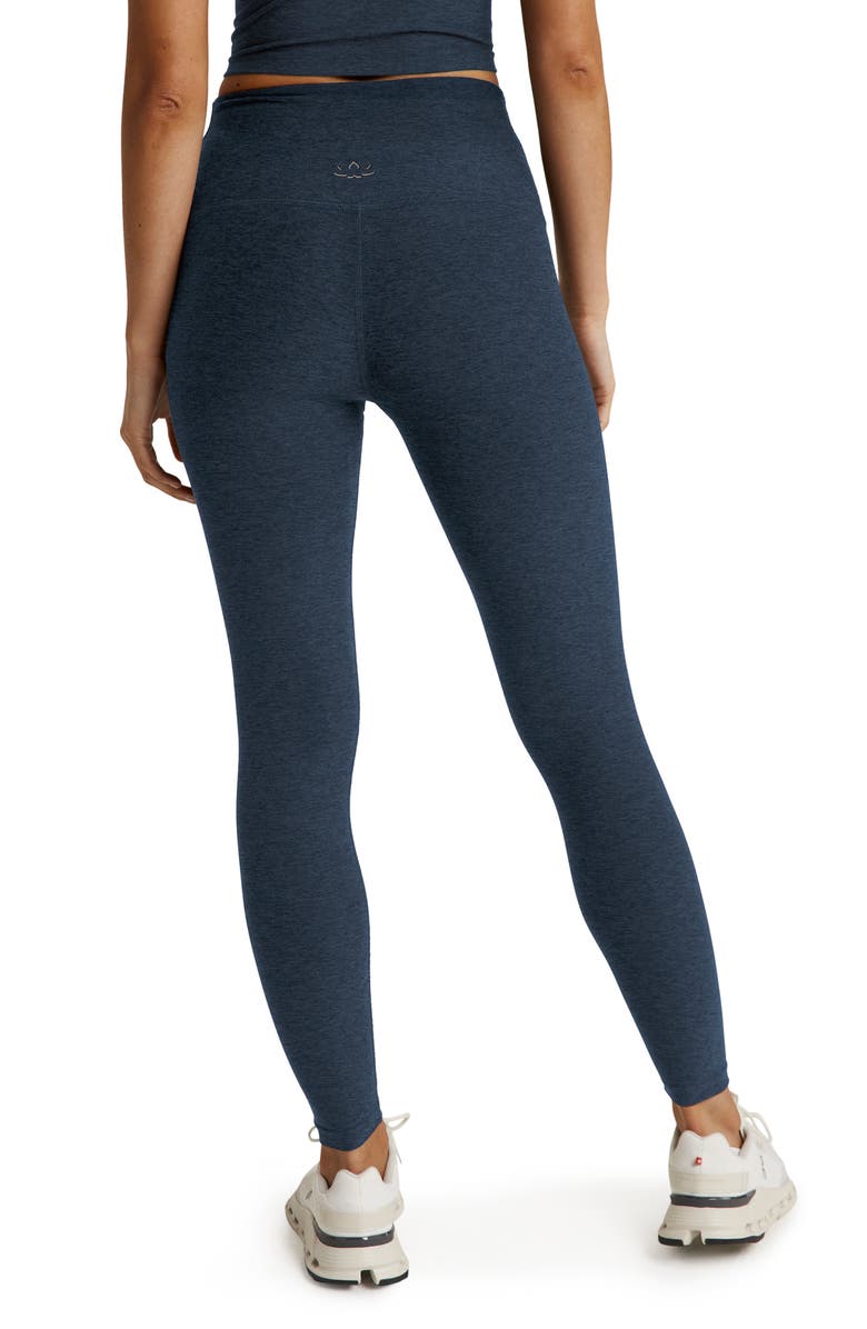 Beyond Yoga Caught in the Midi High Waist Leggings, Alternate, color, Nocturnal Navy