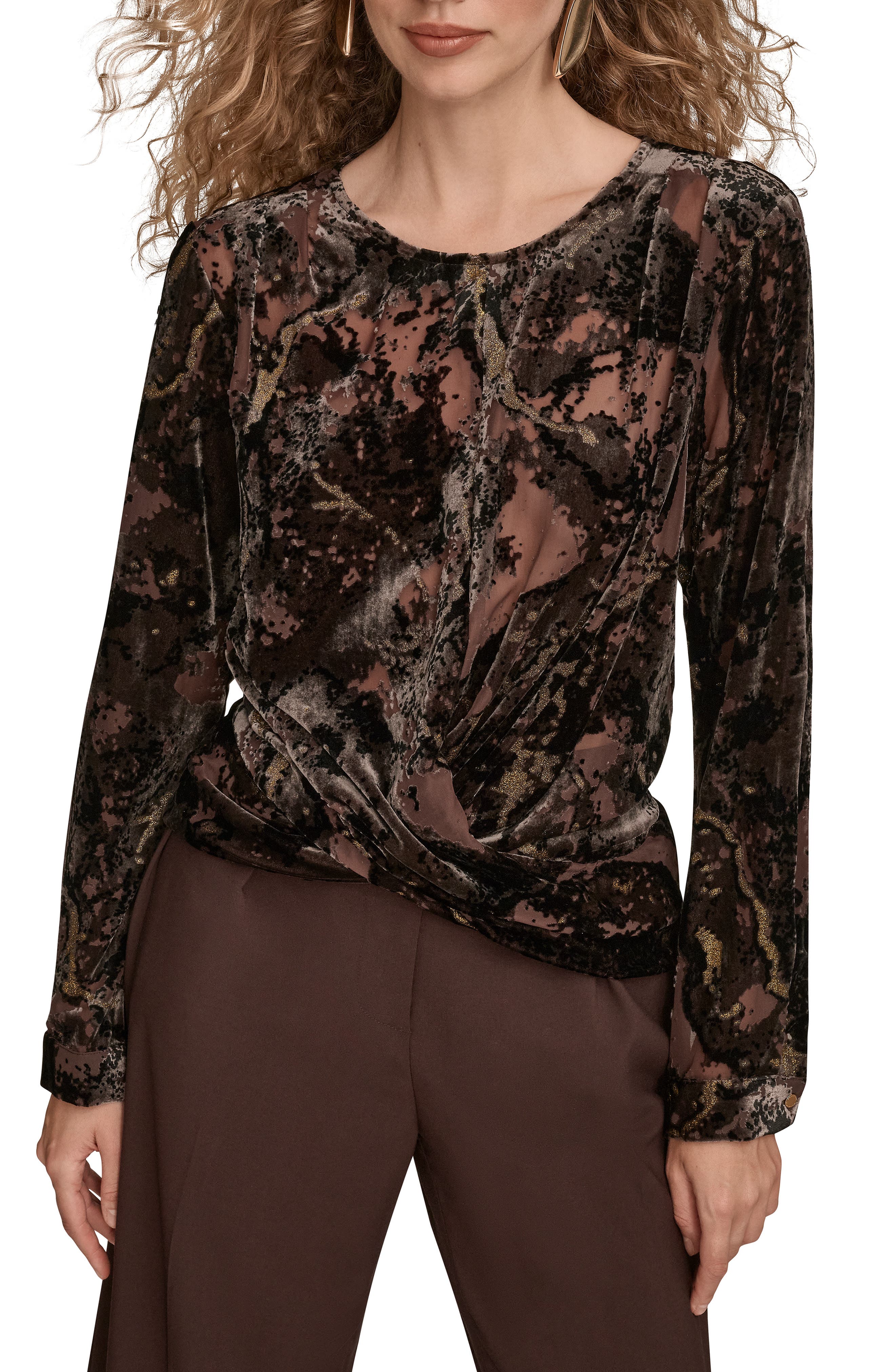 Metallic Burnout Top
