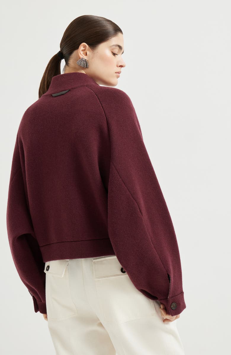 Brunello Cucinelli Double-knit outerwear, Alternate, color, Amaranth