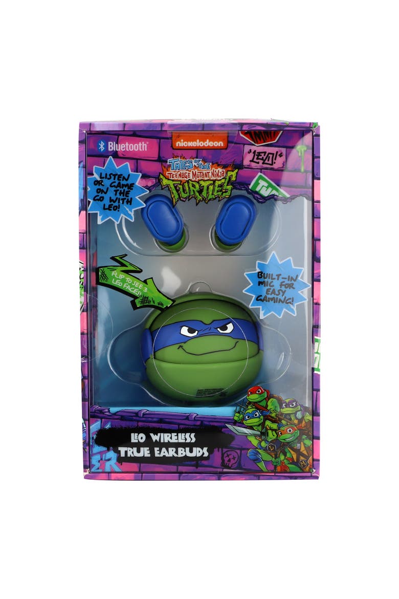 Ninja Turtles Leo Wireless Bluetooth True Earbuds, Main, color, Green