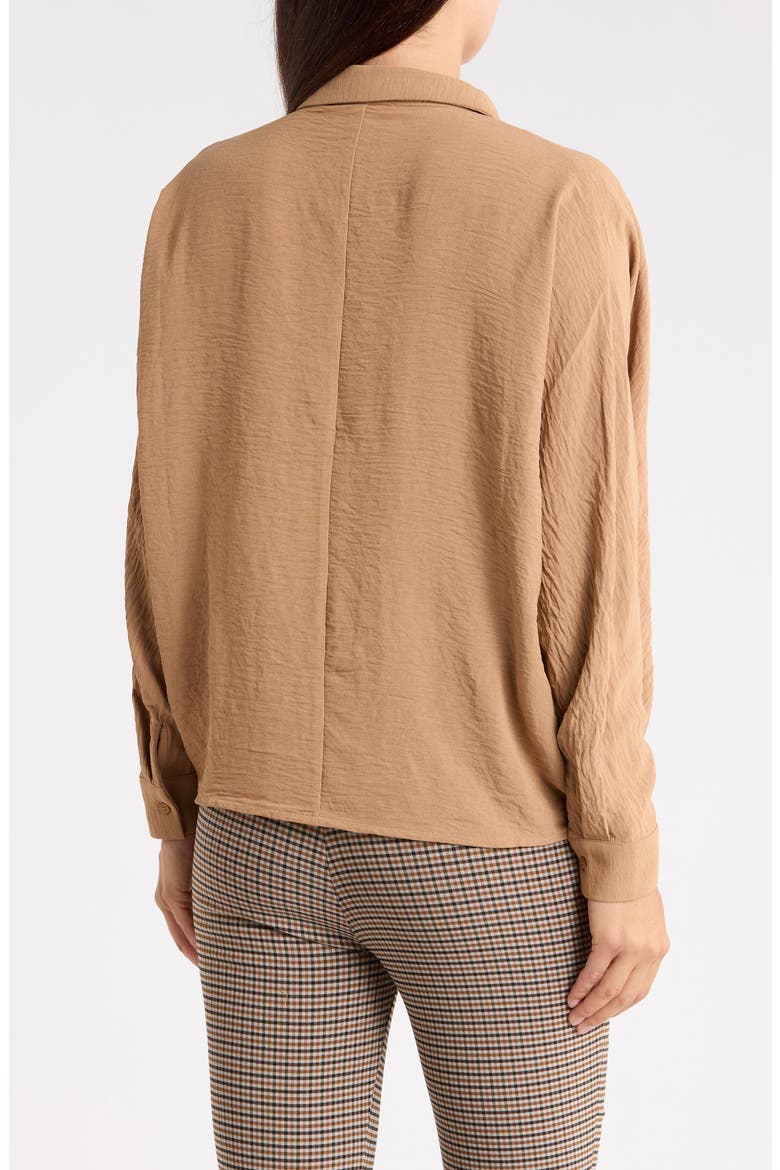 Long Sleeve High-Low Shirt, Alternate, color, TAUPE