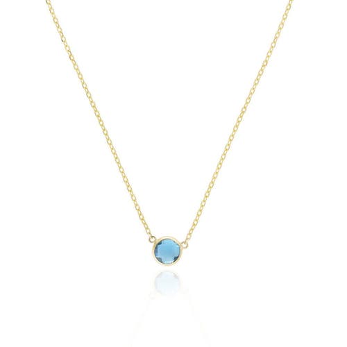 The Lovery Fine Jewelry Blue Topaz Single Bezel Necklace In Blue