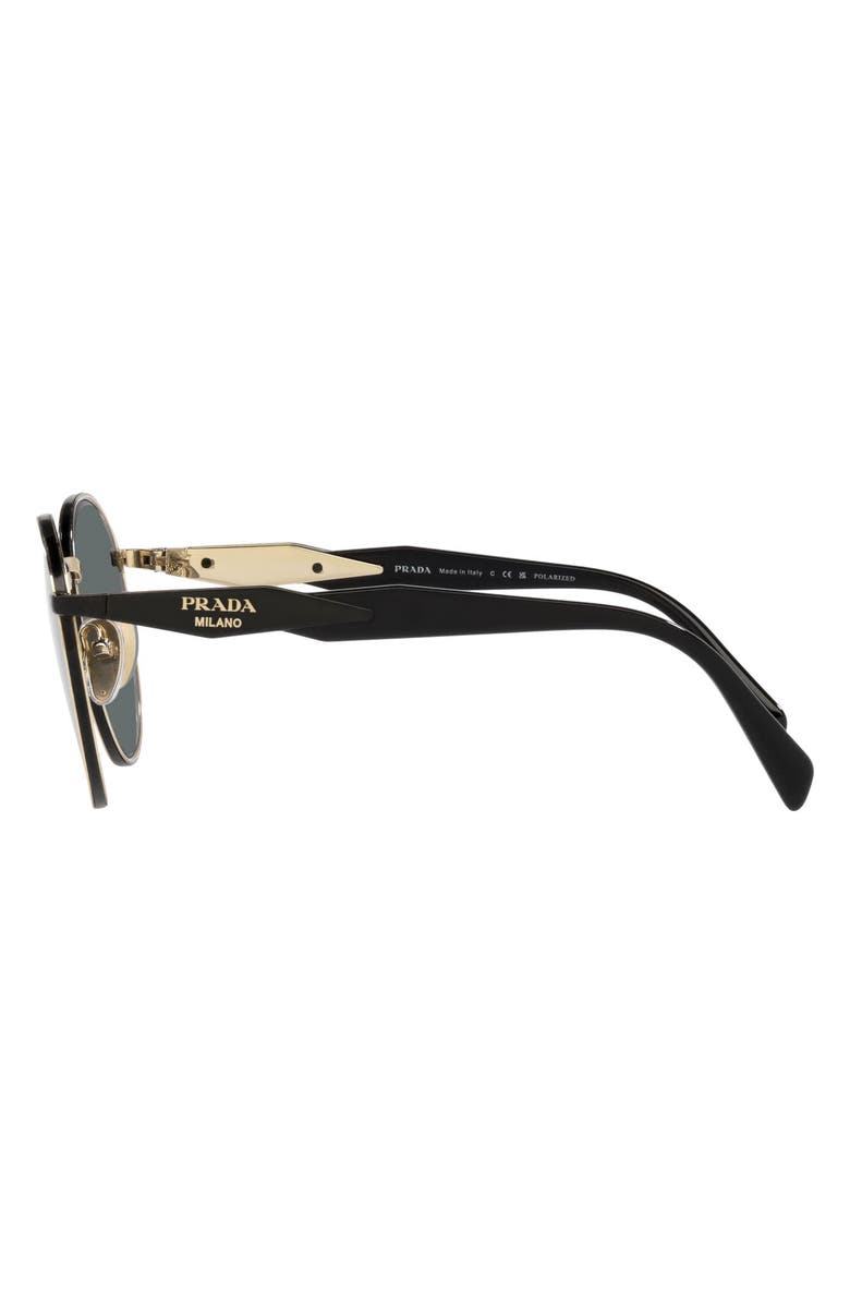 Prada 54MM POLARIZED Round Sunglasses
Color: BLACK PR B54S Prada Sunglasses 1AB5Z1 Black - eye-oo.com main image 4