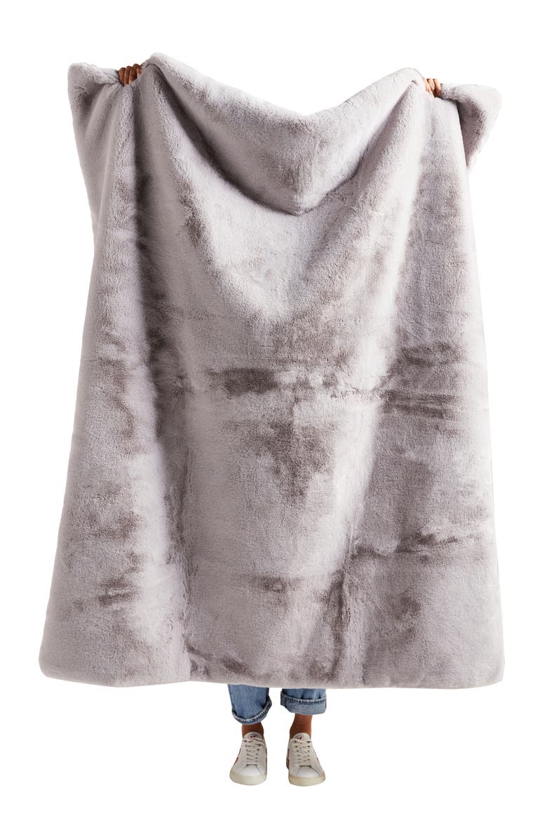 Anthropologie Home Faux Fur Throw Blanket, Alternate, color, 