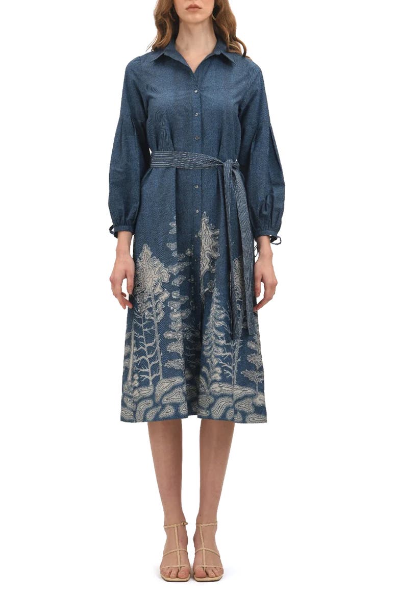 Alicia Midi Shirtdress, Main, color, BLUE/ WHITE