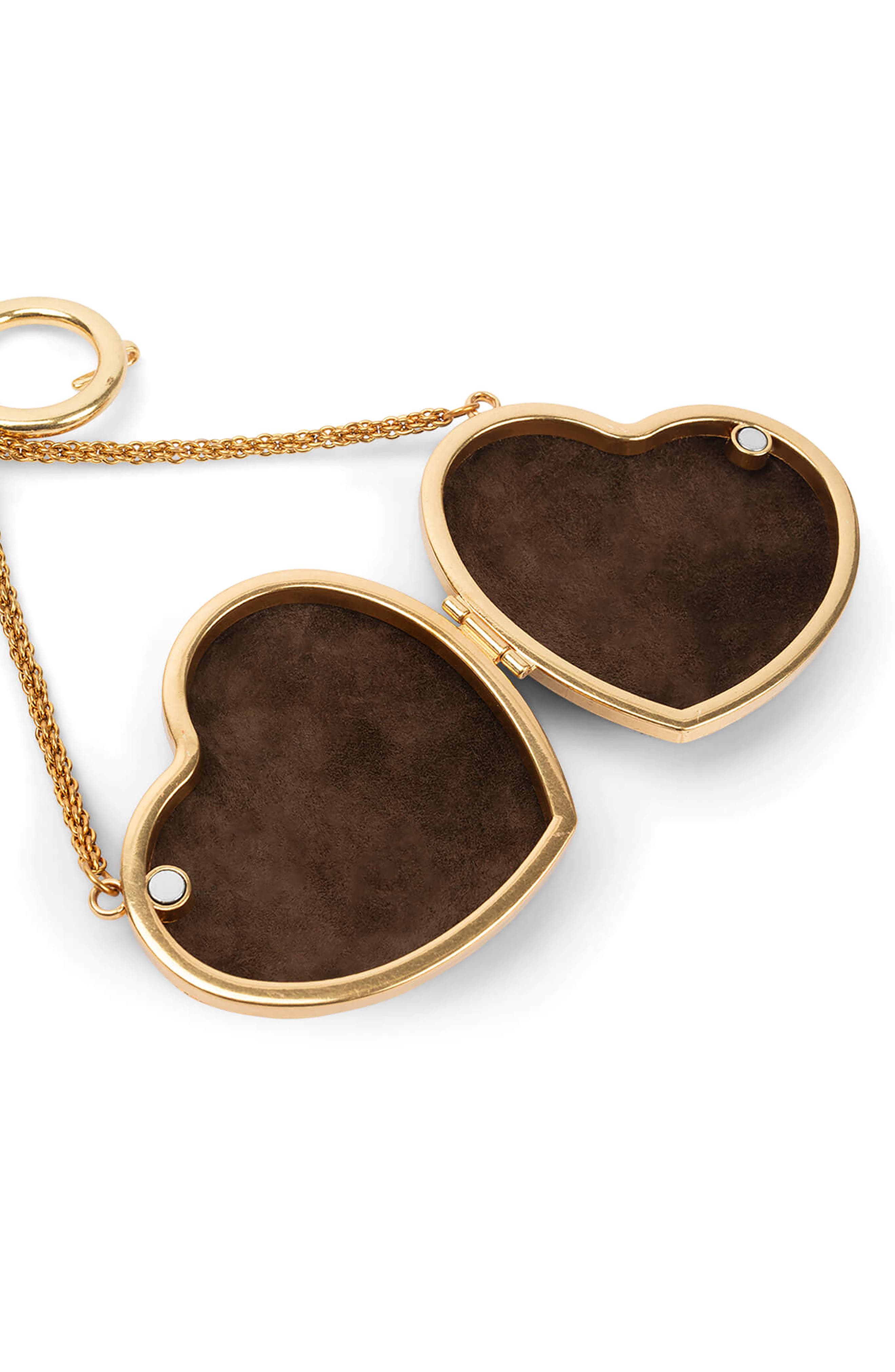 Jeffrey Campbell BPM Heart Chain Belt, Alternate, color, Brown Suede Gold