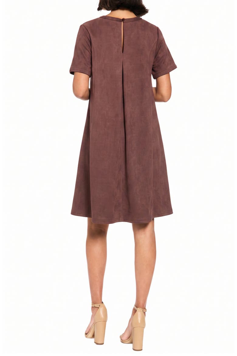 Short Sleeve Swing Dress, Alternate, color, CHOCOLATE