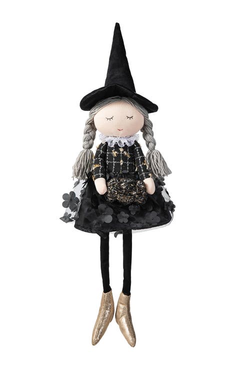 Halloween Fabric Dressed Witch or Pumpkin Sitter