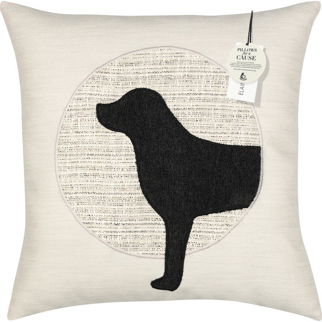 Elaine Smith Unconditional Woof (head) Handmade Terry Indoor/outdoor Pillow