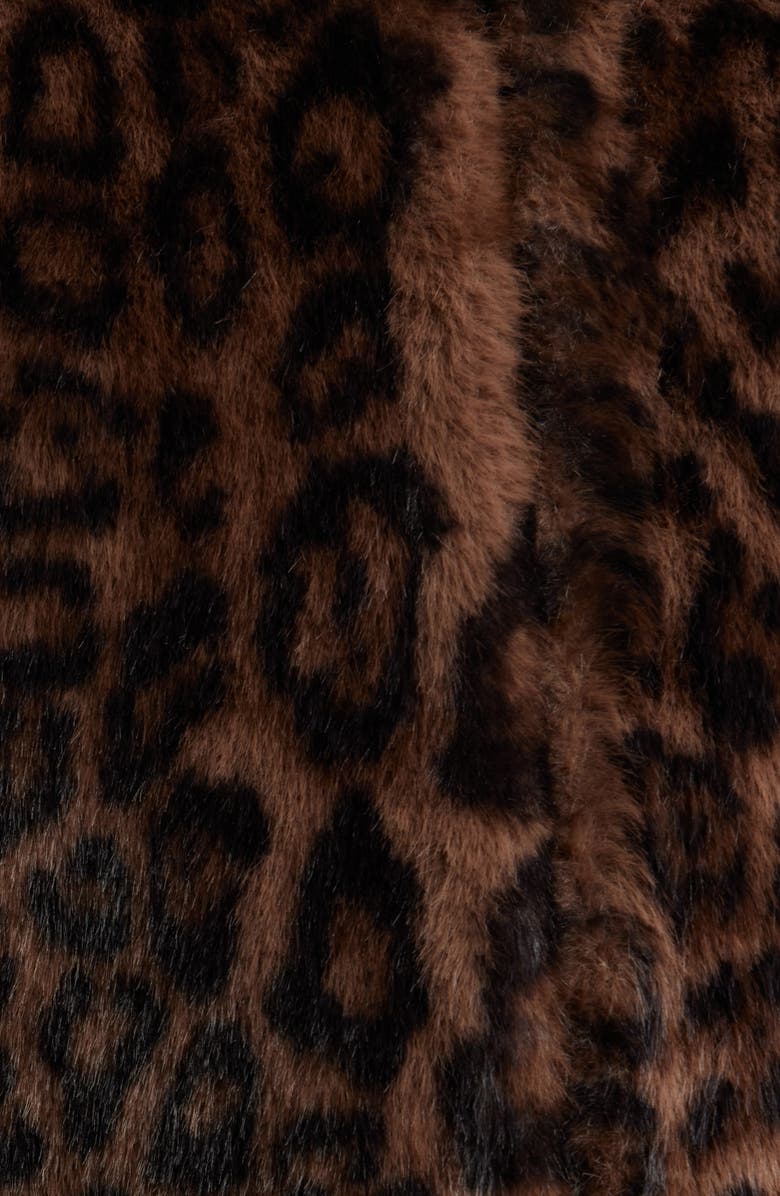 BCBG Faux Shearling Crop Jacket, Alternate, color, Leopard