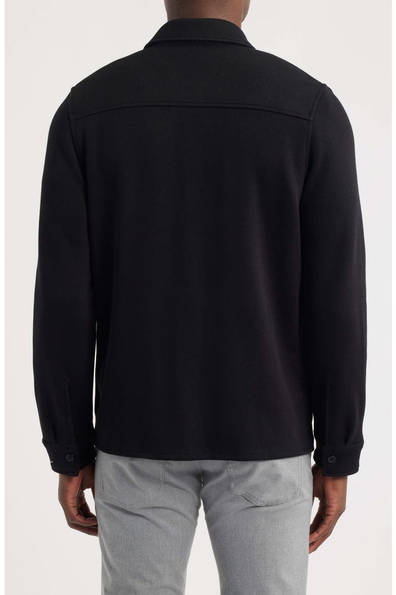 French Rib Shirt Jacket, Alternate, color, BLACK