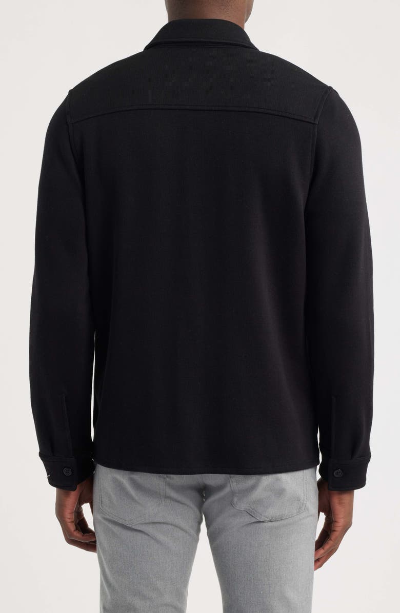 Vince French Rib Shirt Jacket, Alternate, color, Black