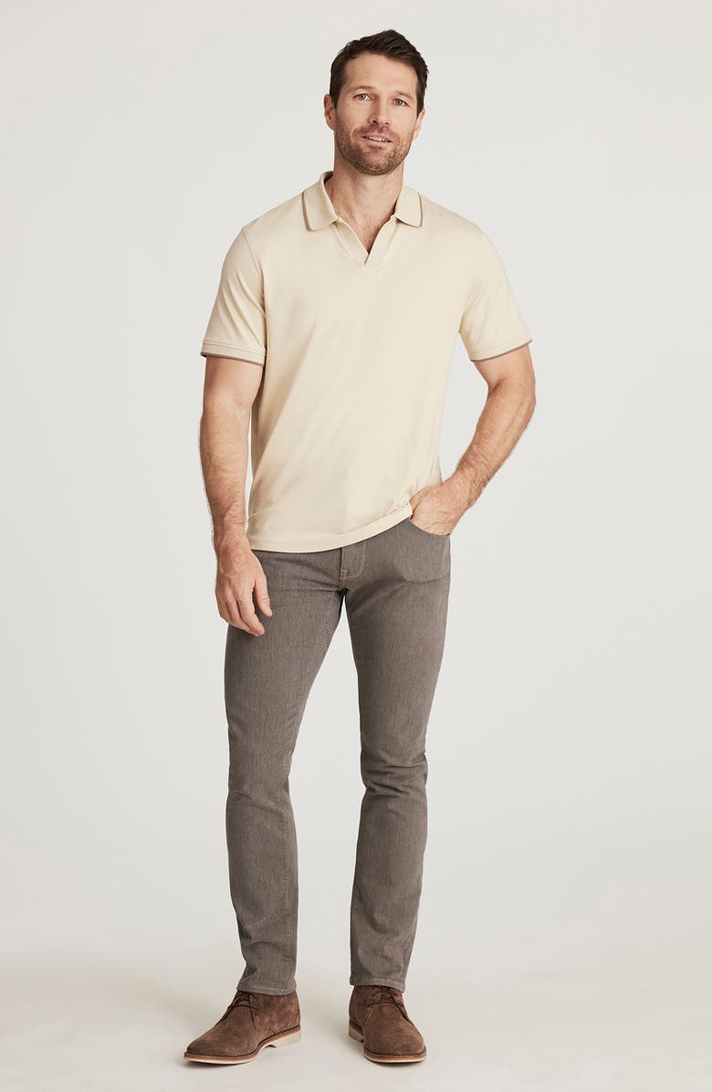 34 Heritage Riviera Tipped Pima Cotton Polo, Alternate, color, Castle Wall