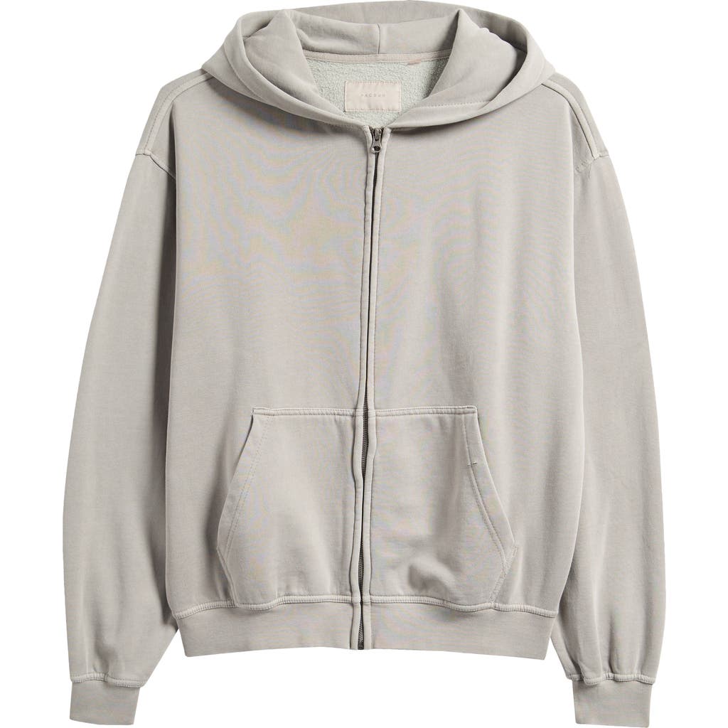 Pacsun Solid Zip Hoodie In Gray