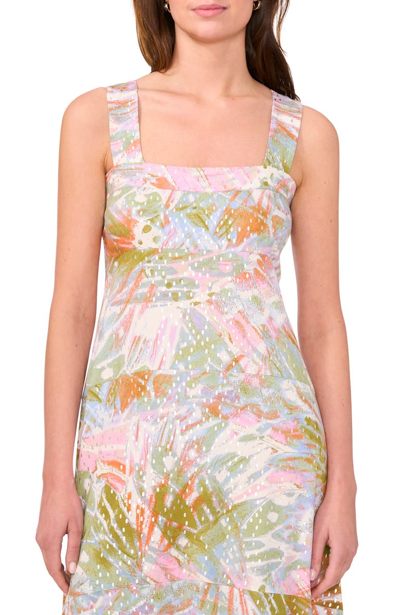 Halogen<sup>®</sup> Challis Smocked Back Maxi Dress, Alternate, color, Green Olive