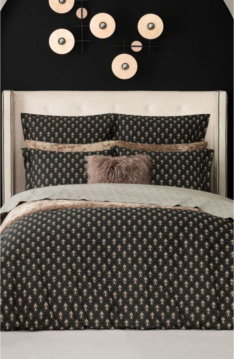 Togas Ladnier Duvet Cover, Alternate, color, Black