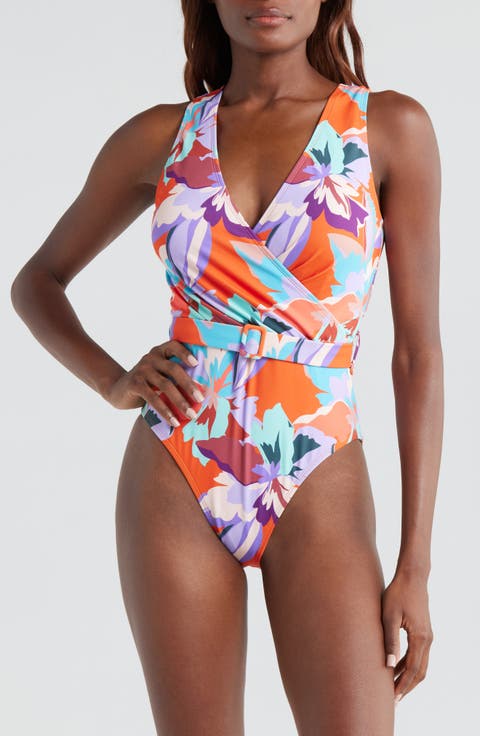 Belted One-Piece Swimsuit