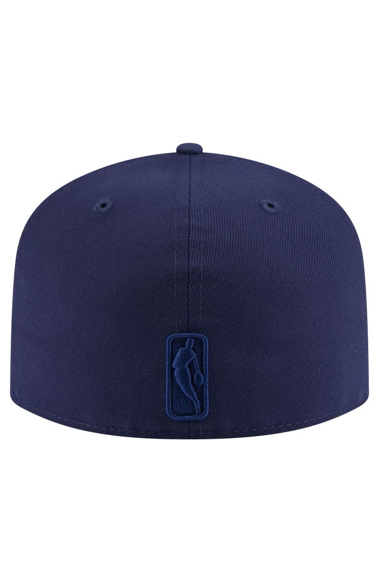 New Era Men's New Era  Navy Brooklyn Nets Colorpack A-Frame Pinch Front 59FIFTY Fitted Hat, Alternate, color, 