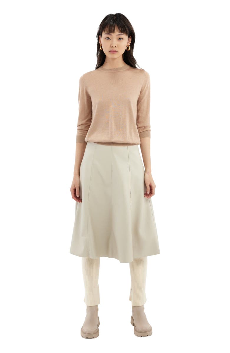 GOBI Mongolian Cashmere Silk Cashmere Crew Neck Top, Main, color, 