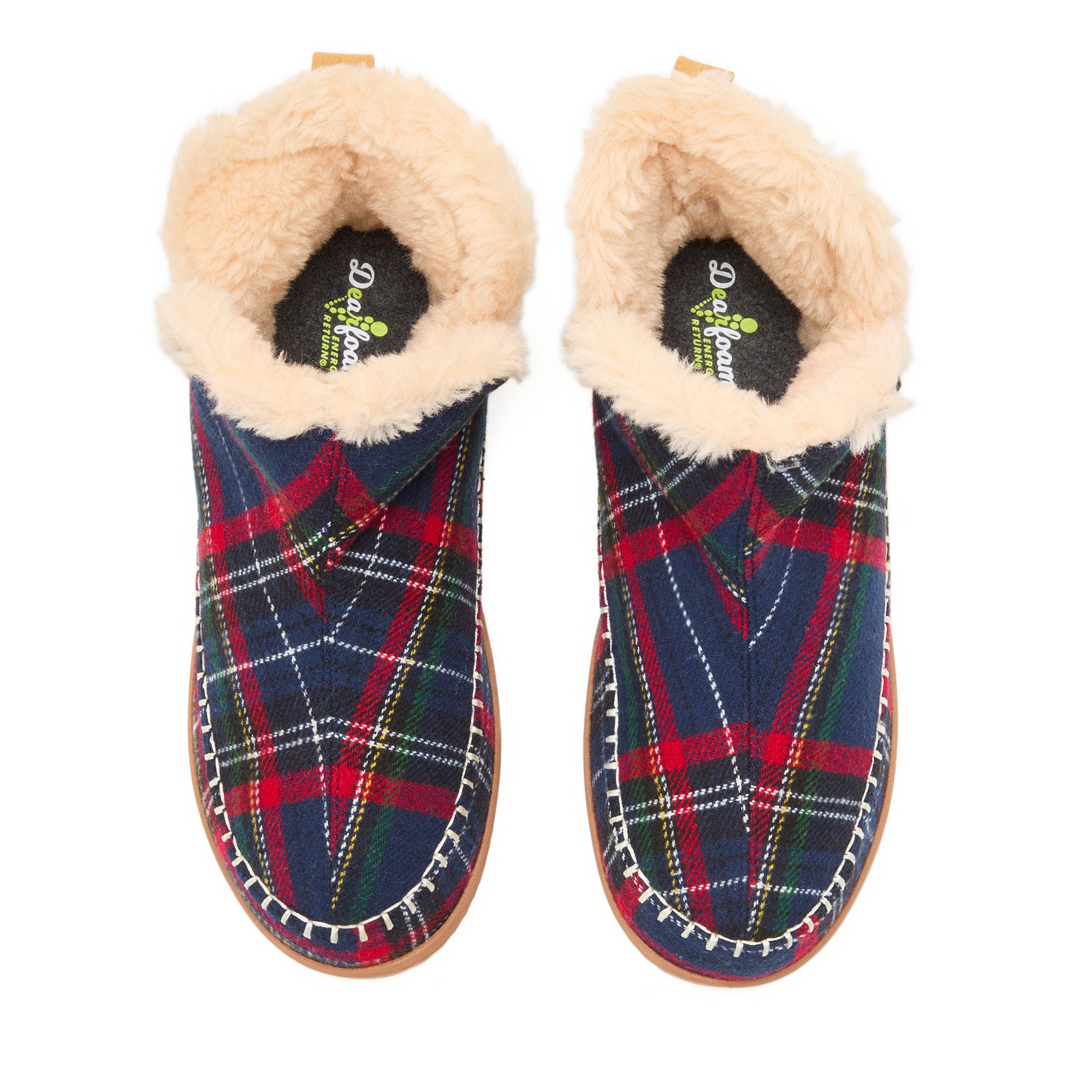 DEARFOAMS Brixen Bootie Slipper, Alternate, color, Blue Multi