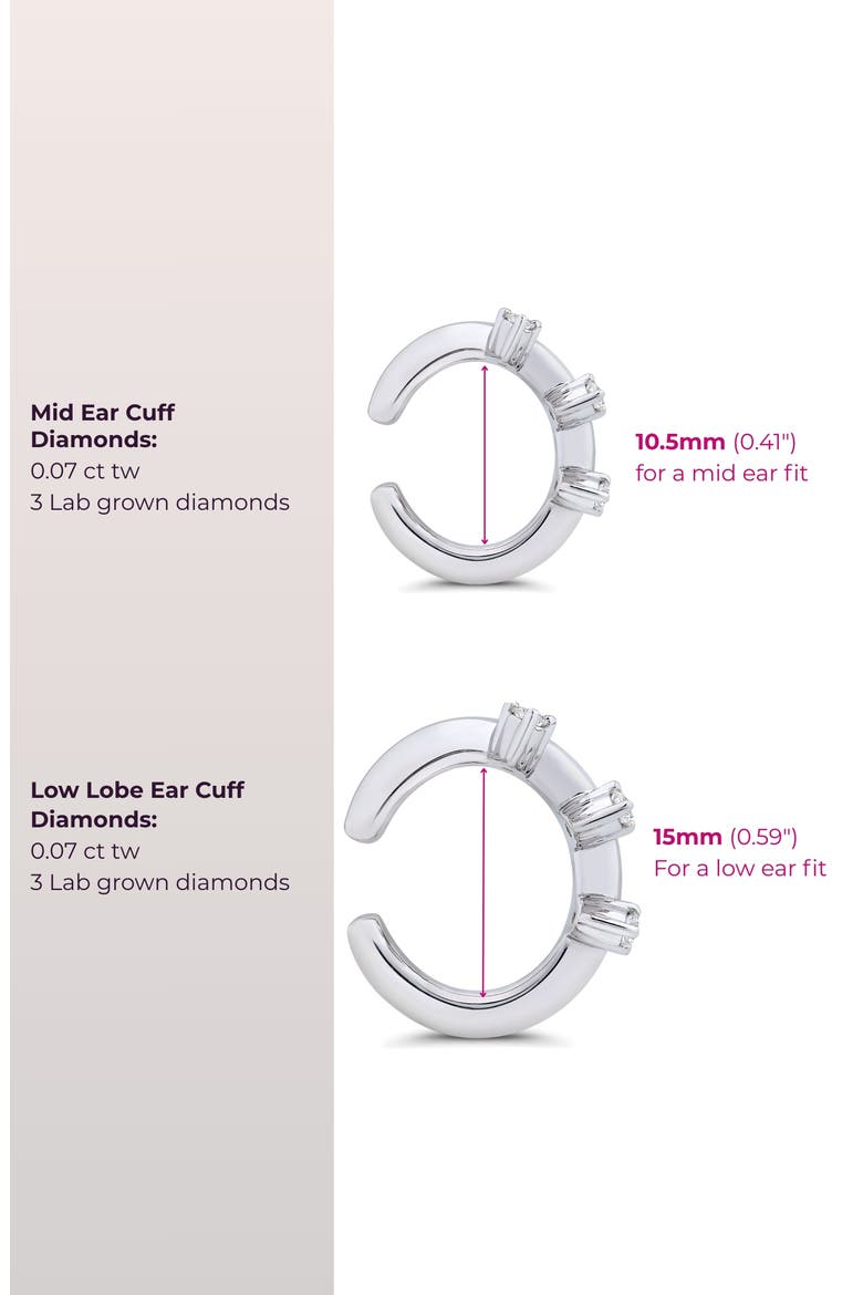 Triple-Threat Ear Cuff, Alternate, color, Silver