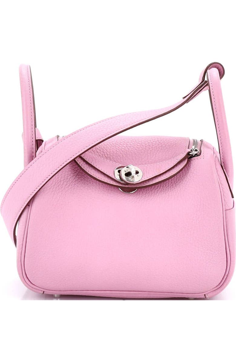 Pre-Owned Hermes Lindy Bag Clemence Mini, Main, color, Mauve Sylvestre