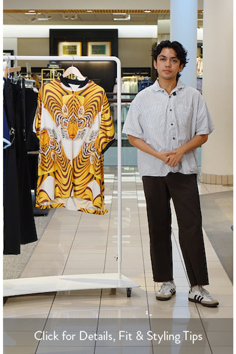 Tiger Graphic Satin Jersey Polo video