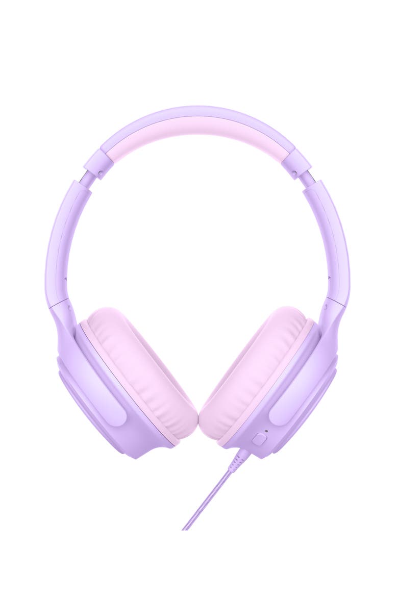 KidJamz KJ65U Safe Listening USB-C Over-Ear Headphones for Kids with LED Lights, Alternate, color, Lavender