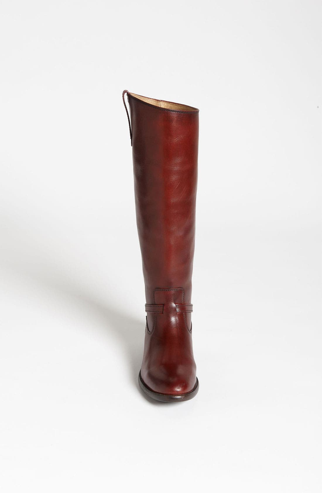'Lindsay Plate' Boot, Alternate, color, BURNT RED LEATHER