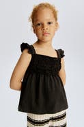 H&M Ruffle-trimmed Cotton Top
