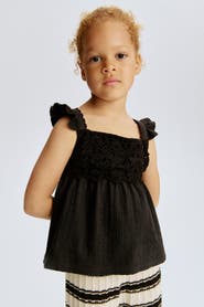 H&M Ruffle-trimmed Cotton Top