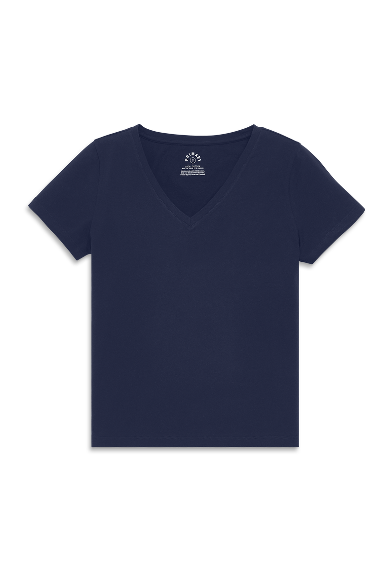Adult Easy V-Neck Tee, Main, color, Navy