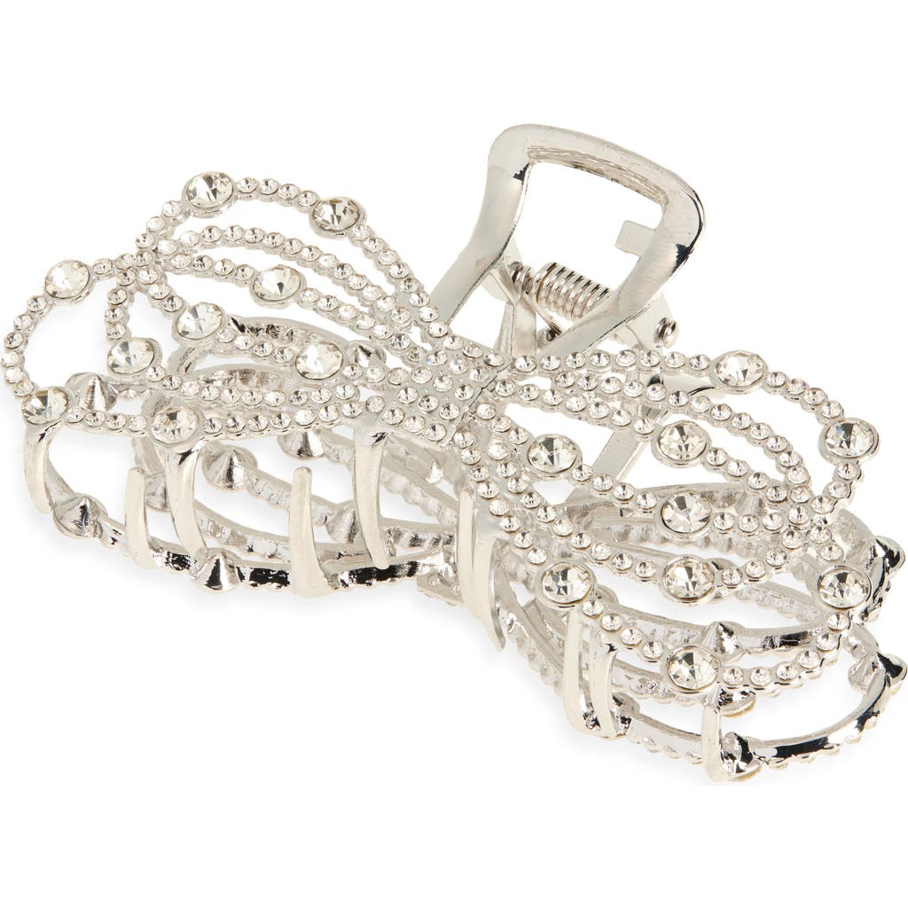 Bp. Bow Crystal Embellished Claw Clip In Metallic
