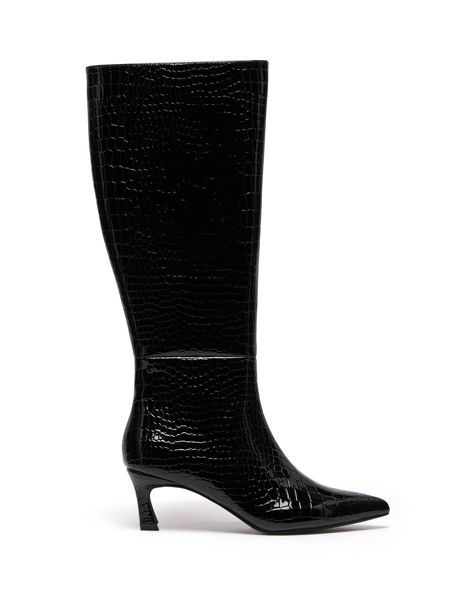Therapy Australia Dove Pointed Toe Tall Boot, Alternate, color, Black Croc