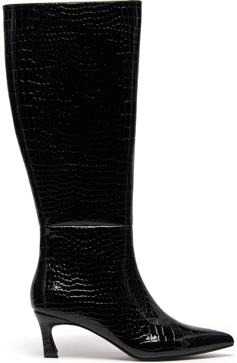 Therapy Australia Dove Pointed Toe Tall Boot, Alternate, color, Black Croc