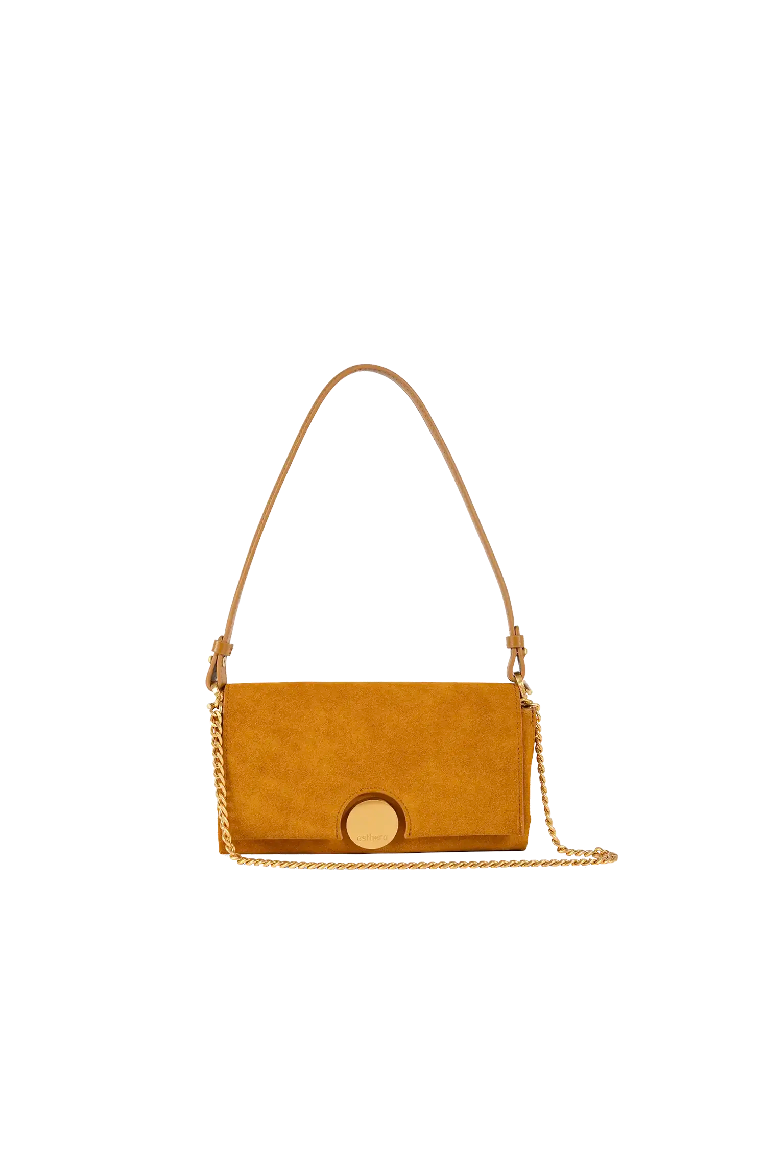 12AM Suede Baguette Bag, Alternate, color, Honey