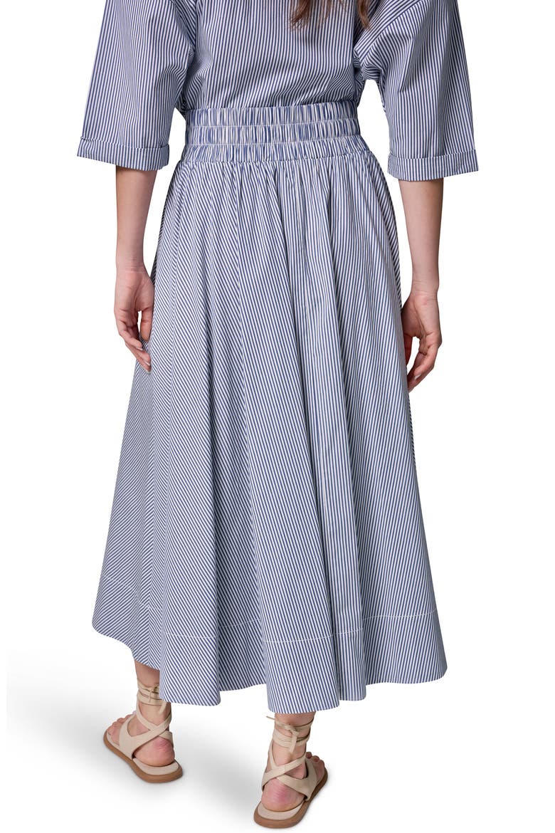 Stripe Stretch Cotton Maxi Skirt, Alternate, color, NIGHT FALL