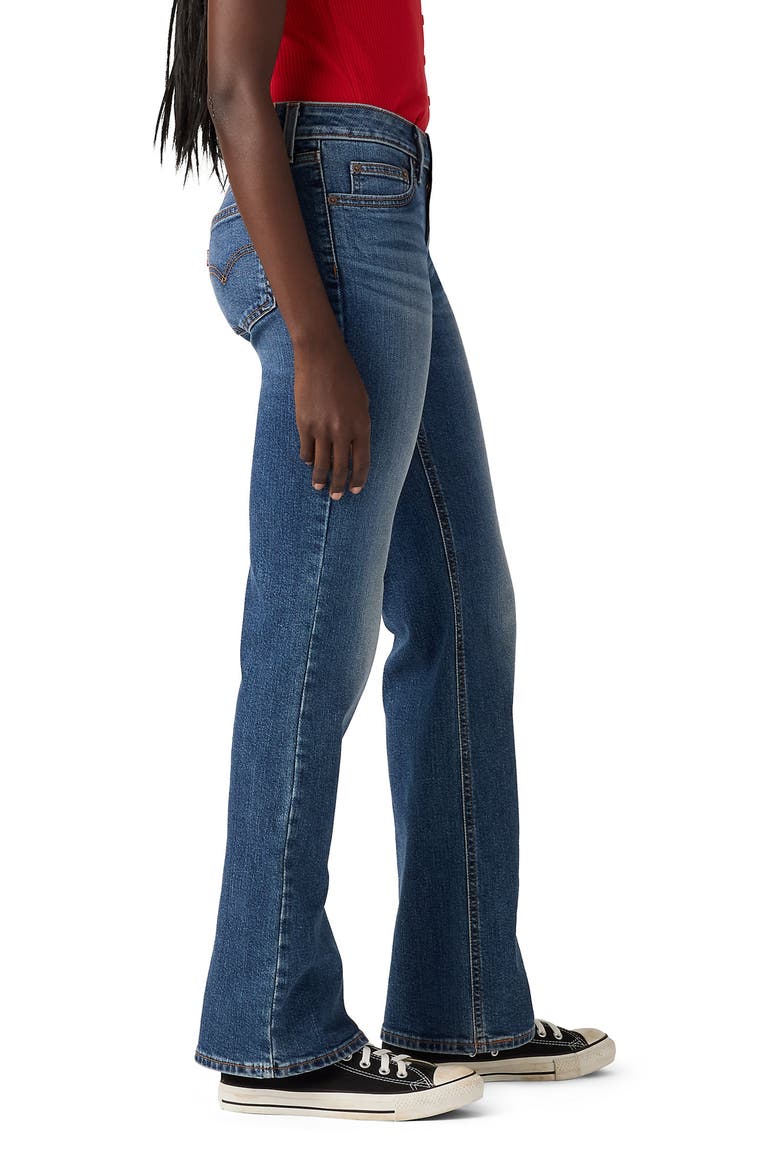 Superlow Bootcut Jeans, Alternate, color, DARTED DENIM