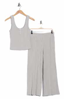 YOGALICIOUS Brushed Ribbed Long Pajamas