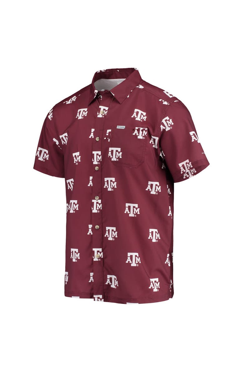 Columbia Men's Columbia Maroon Texas A&M Aggies Super Slack Tide Omni-Shade Button-Up Shirt, Alternate, color, Maroon