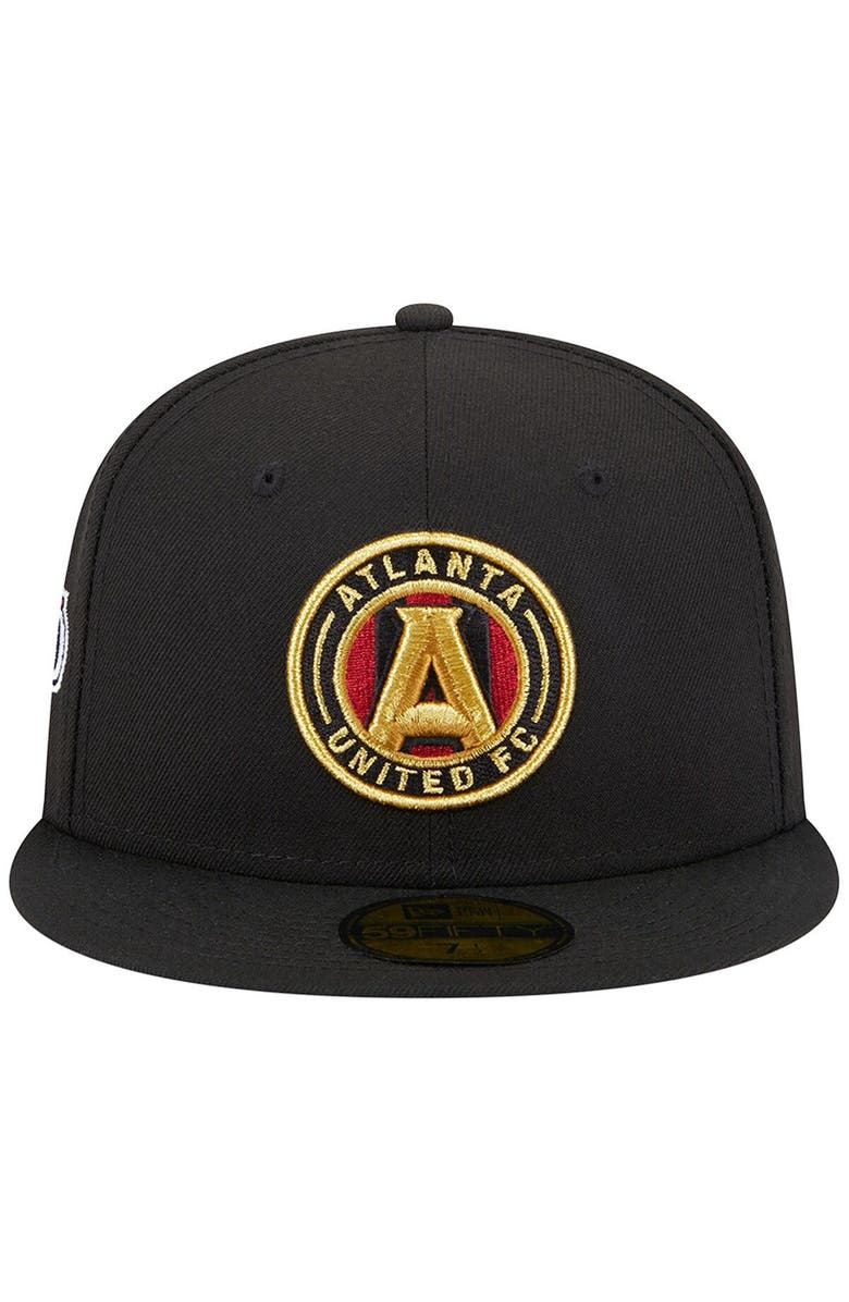 New Era Men's New Era Black Atlanta United FC Patch 59FIFTY Fitted Hat, Alternate, color, 