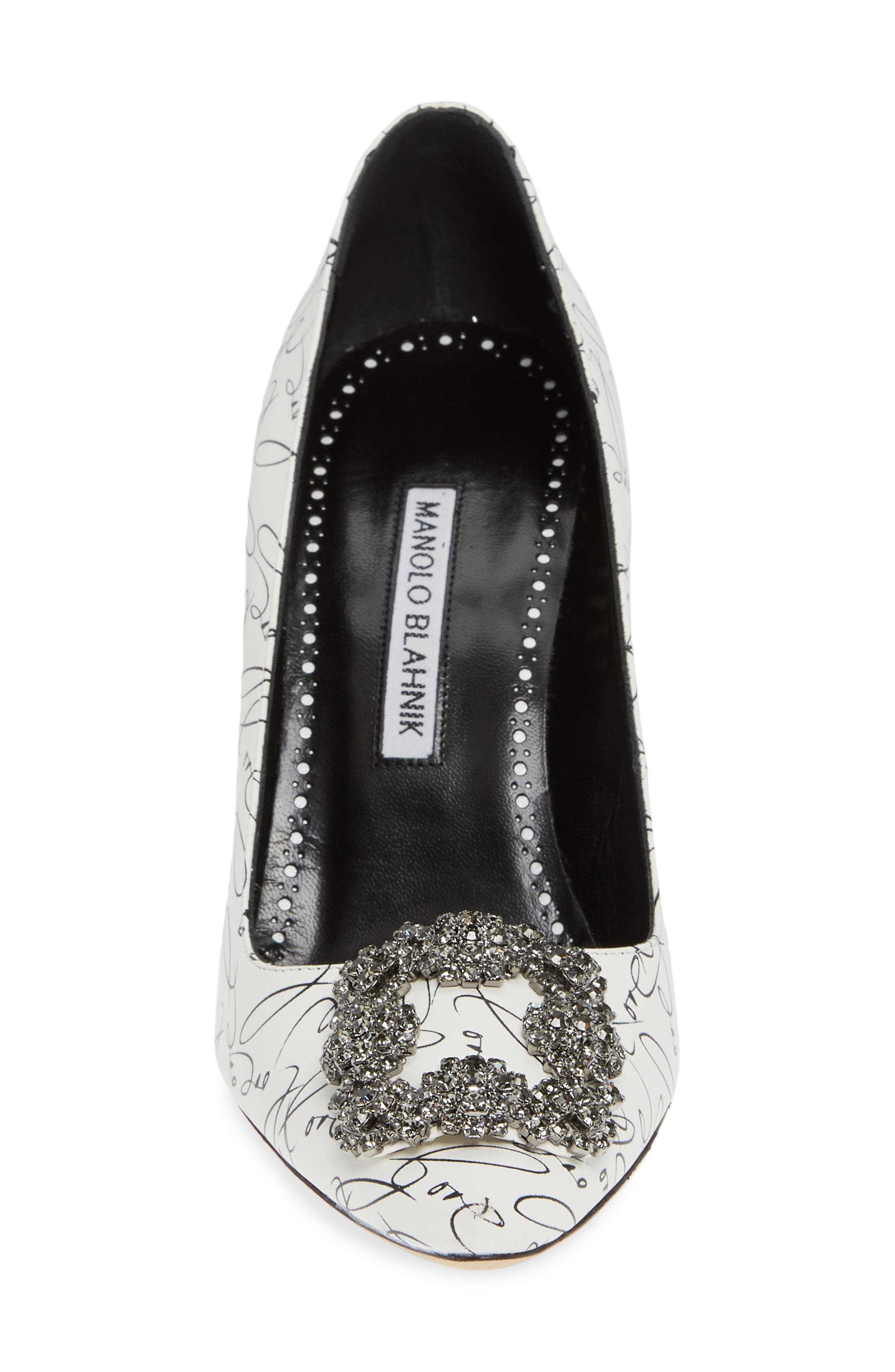 Manolo Blahnik Decade of Love Hangisi Anniversary Embellished Pump, Alternate, color, 